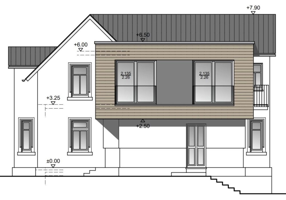 Architektur Bauzeichnung Anbau Einfamilienhaus